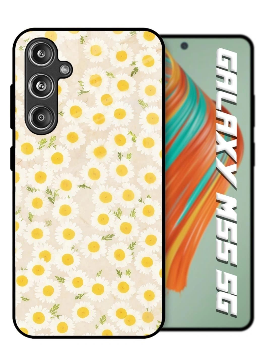 QRIOH Floral Printed Samsung Galaxy M55 5G Back Case Mobile Accessories-picture-1