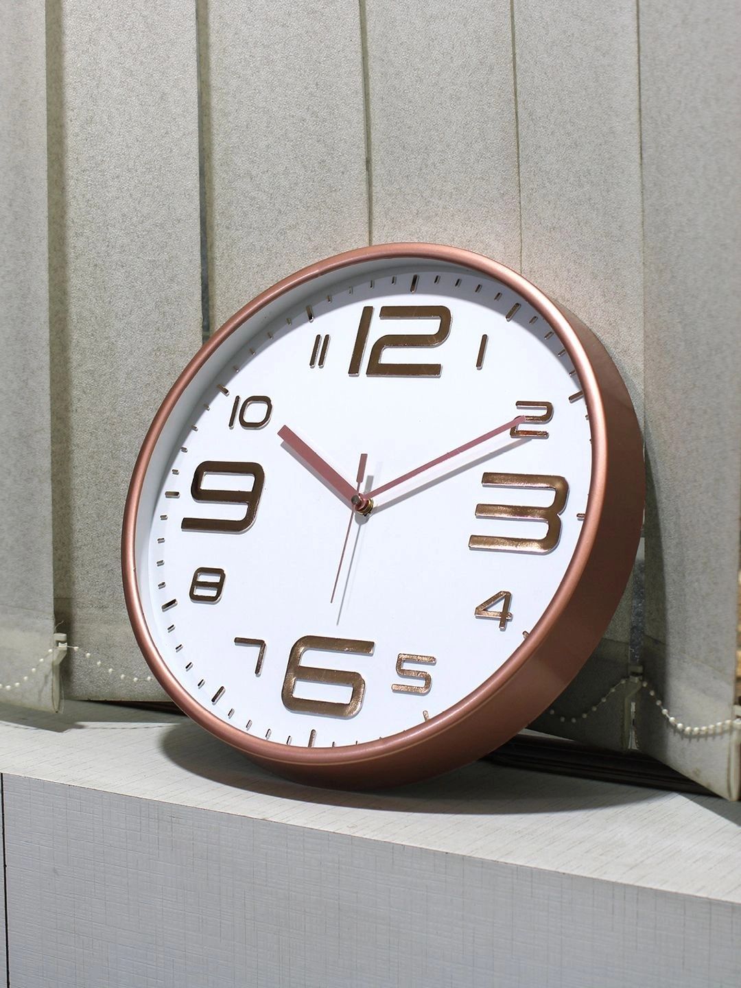 Myntra Elegant Homes Multicoloured & Multicoloured Textured Wall Clock-picture-38