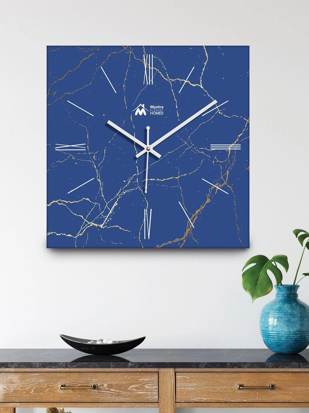 Myntra Elegant Homes Multicoloured & Multicoloured Printed Wall Clock-picture-28