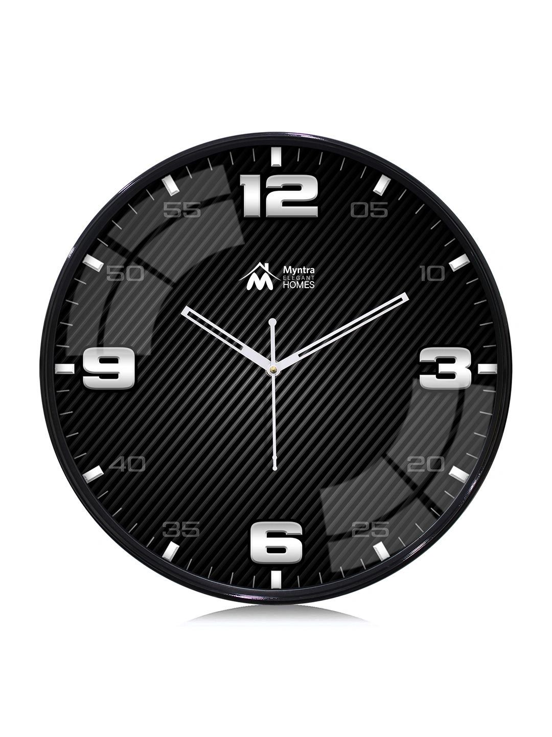 Myntra Elegant Homes Multicoloured & Multicoloured Textured Wall Clock-picture-31