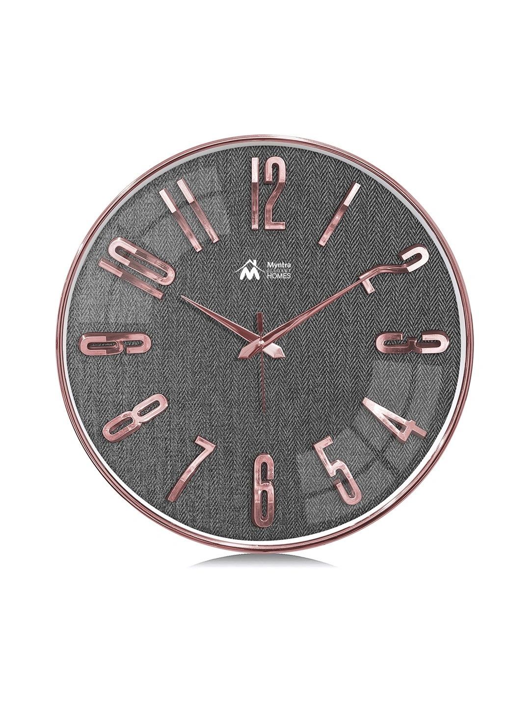 Myntra Elegant Homes Multicoloured & Multicoloured Textured Wall Clock-picture-36