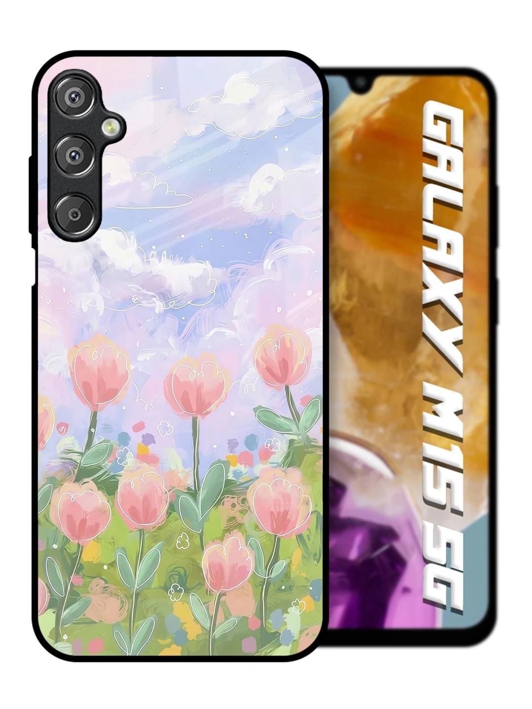 QRIOH Floral Printed Samsung Galaxy M15 5G Back Case Mobile Accessories-picture-9