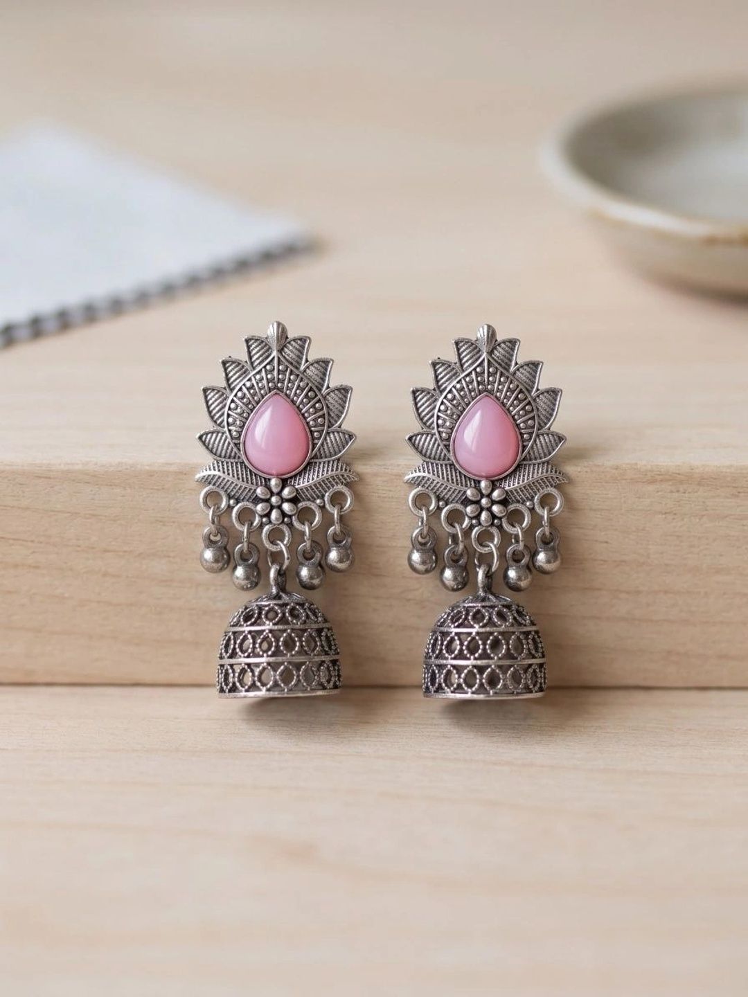 DIVASTRI Floral Jhumkas Earrings-picture-16