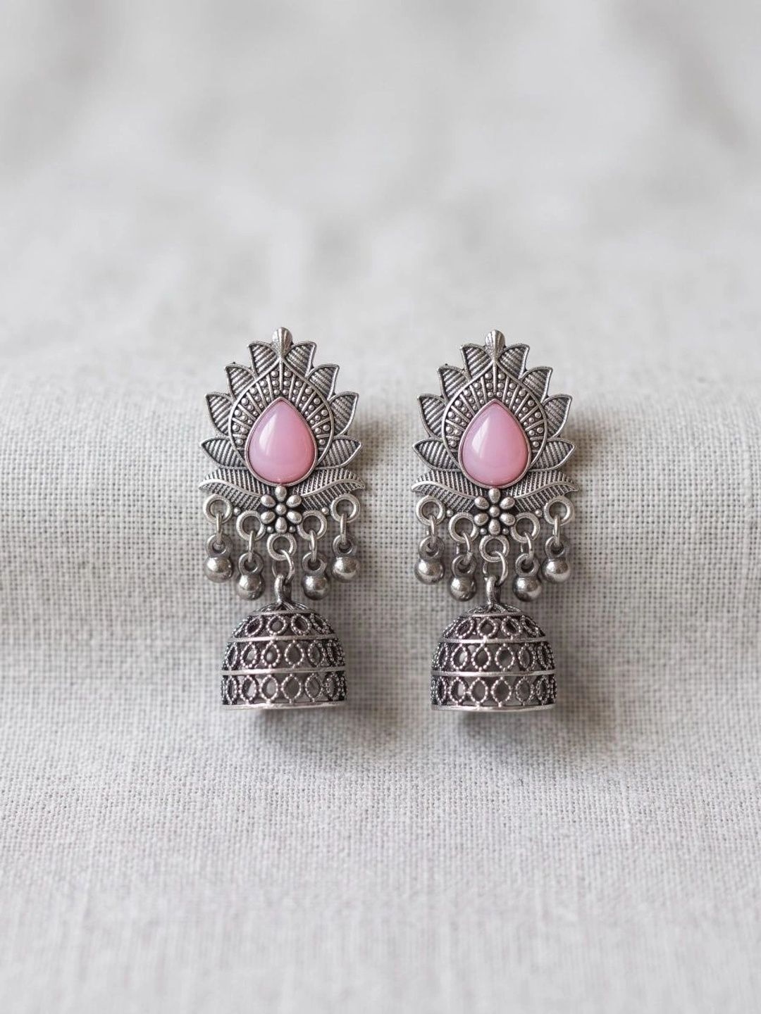 DIVASTRI Geometric Jhumkas Earrings-picture-18