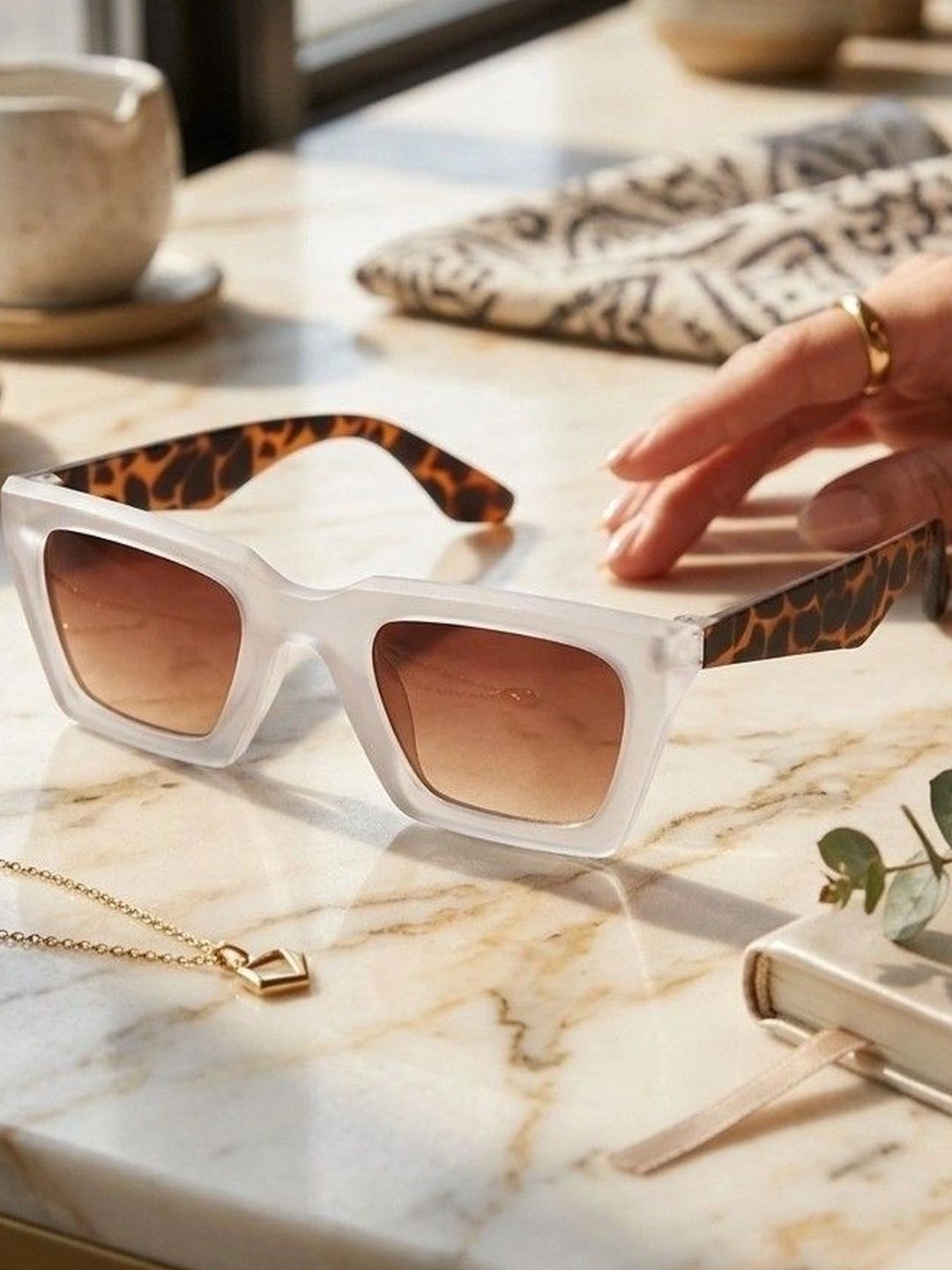 Moda Rapido Unisex Brown Lens & White Other Sunglasses with-picture-24