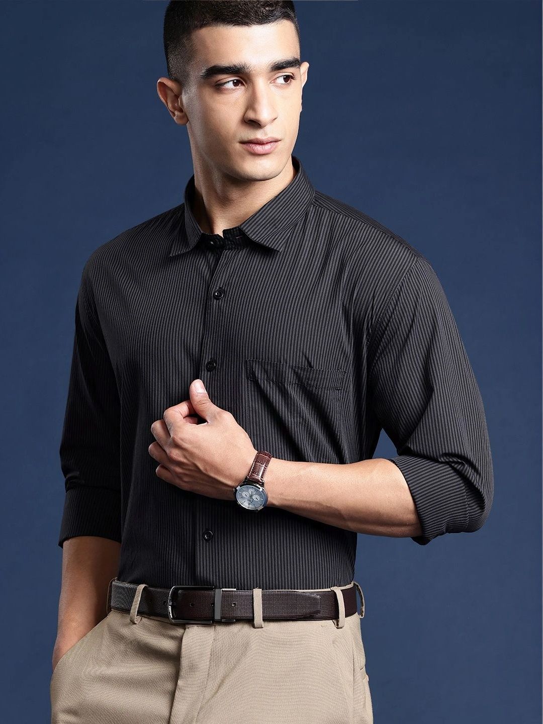 THE BEETEL HOUSE Men Slim Fit Striped Casual Shirt-picture-30