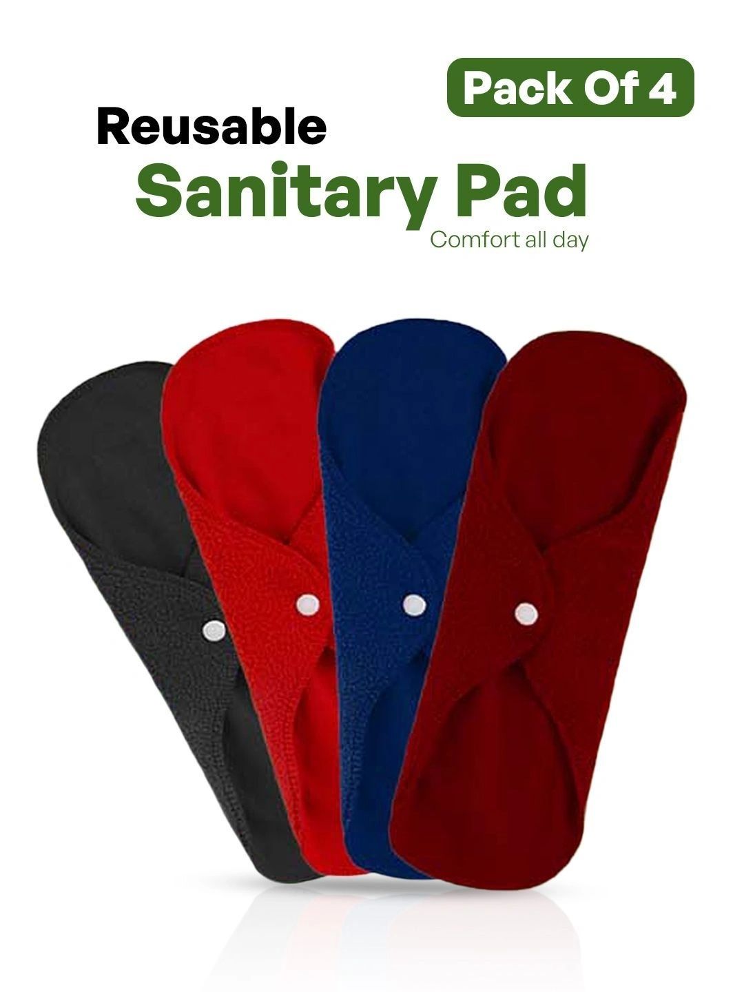 Kilvis Set Of 4 Reusable Cloth Sanitary Pads