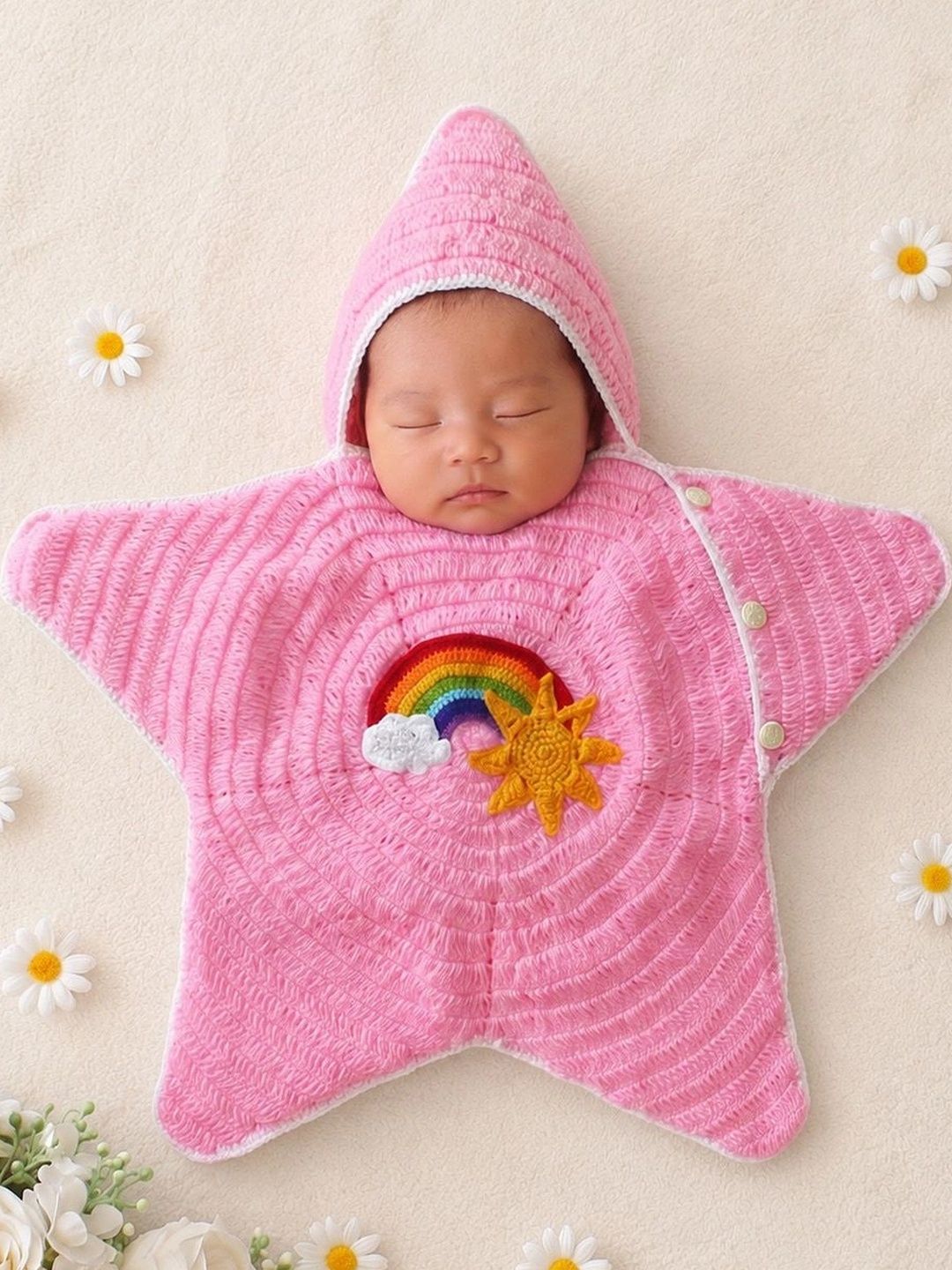 Woonie Infants Star Shaped Rainbow Applique Photoshoot Props-picture-13