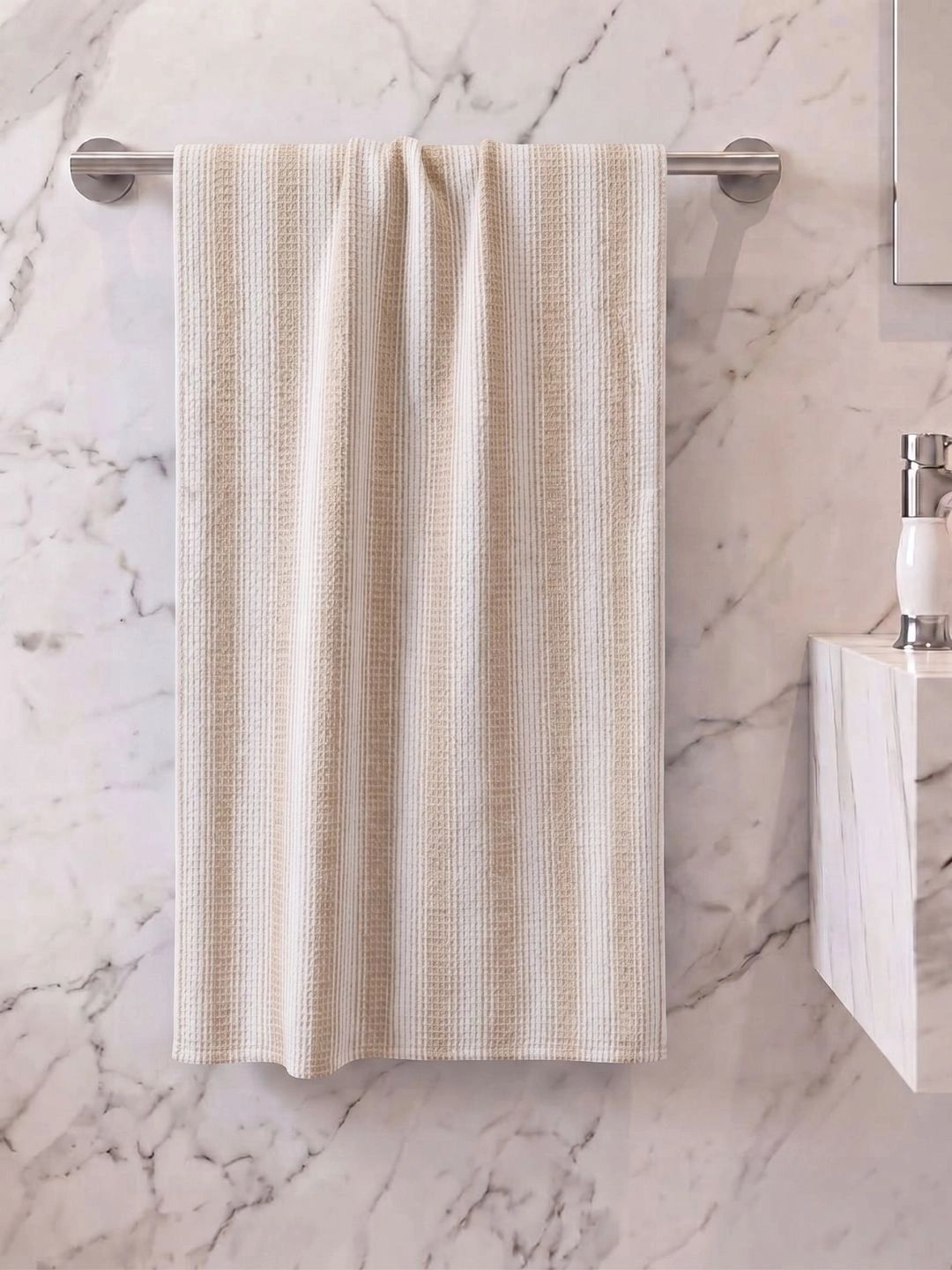 Athom Living Beige 1 Cotton 225 GSM Bath Towel-picture-9