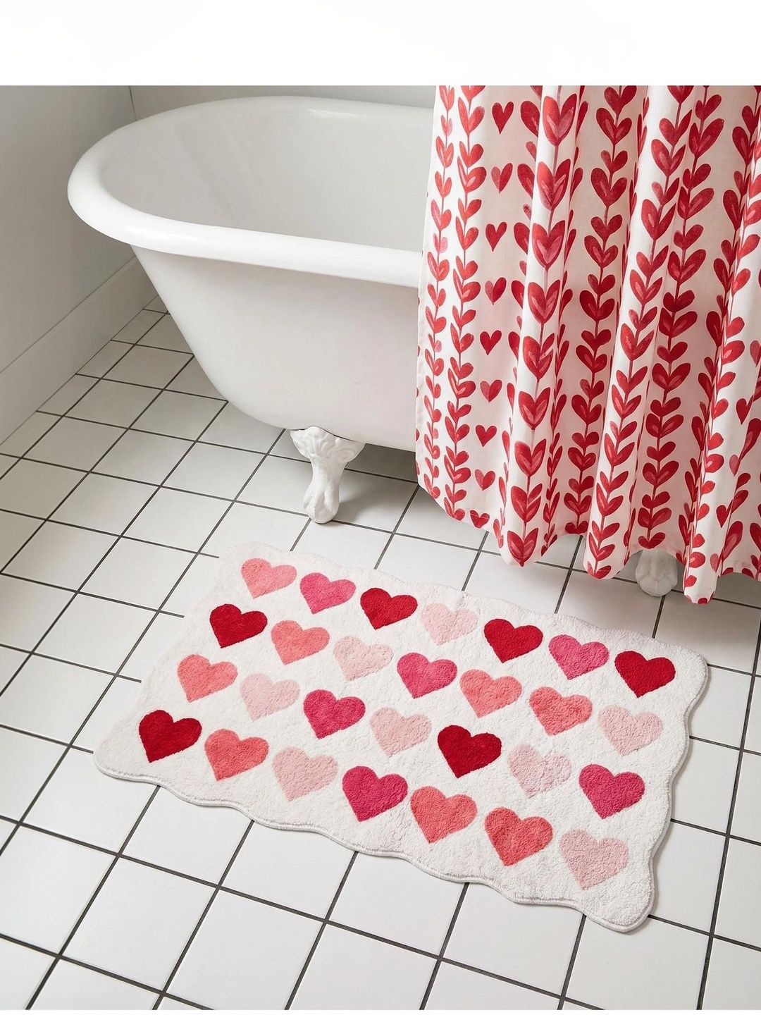 Trendyol 2-Pcs White & Red Printed Bath Rug-picture-45