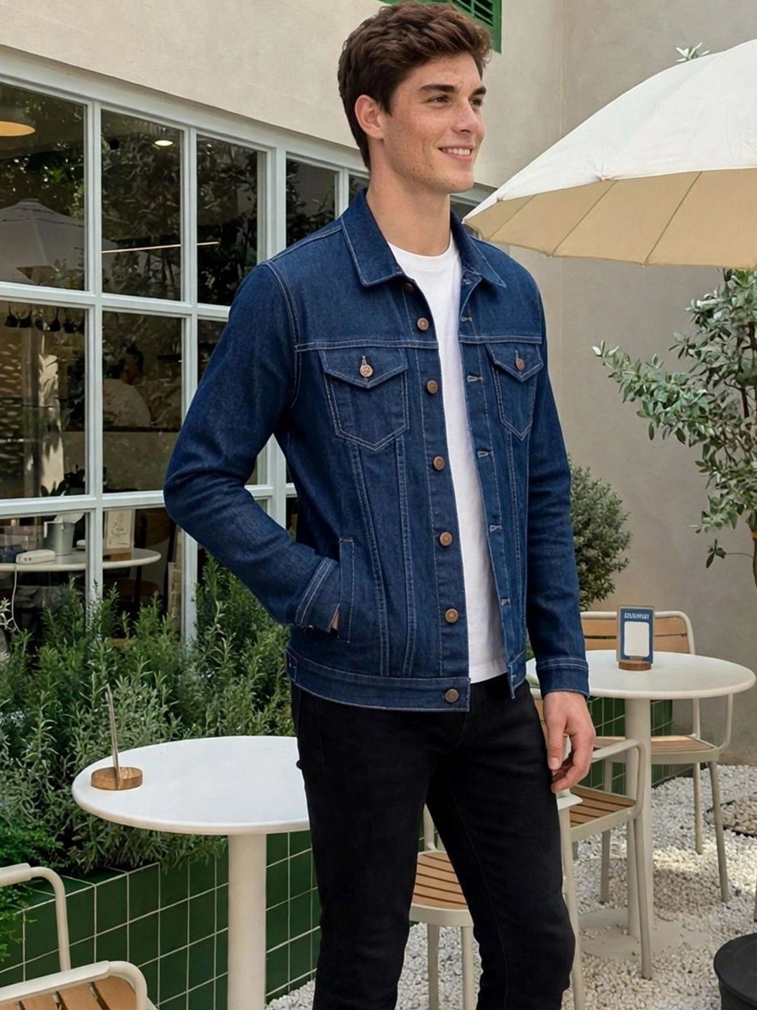 HERE&NOW Men Outdoor Denim Jacket-picture-30
