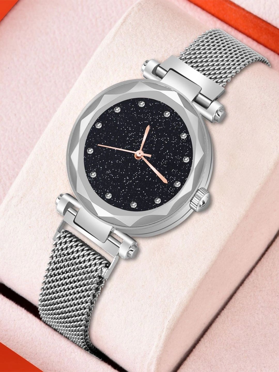 Moda Rapido Women Brass Embellished Dial & Stainless Steel Bracelet Style Straps Analogue Multi Function Watch-picture-49
