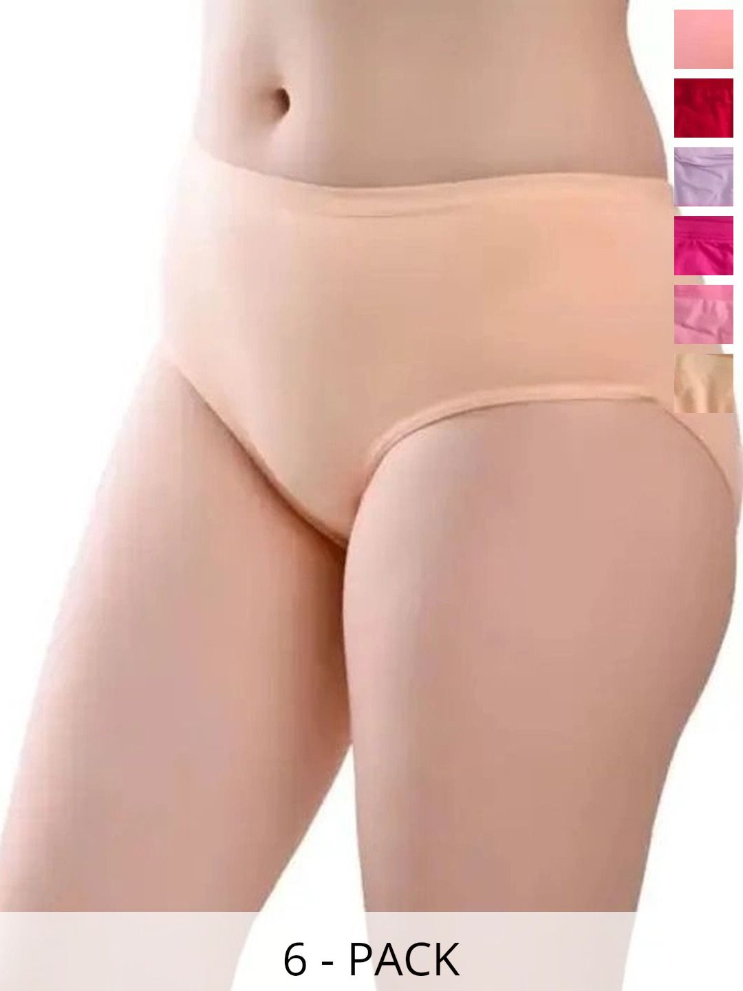 Bebron Women Pack of 6 Assorted Basic Briefs-picture-32