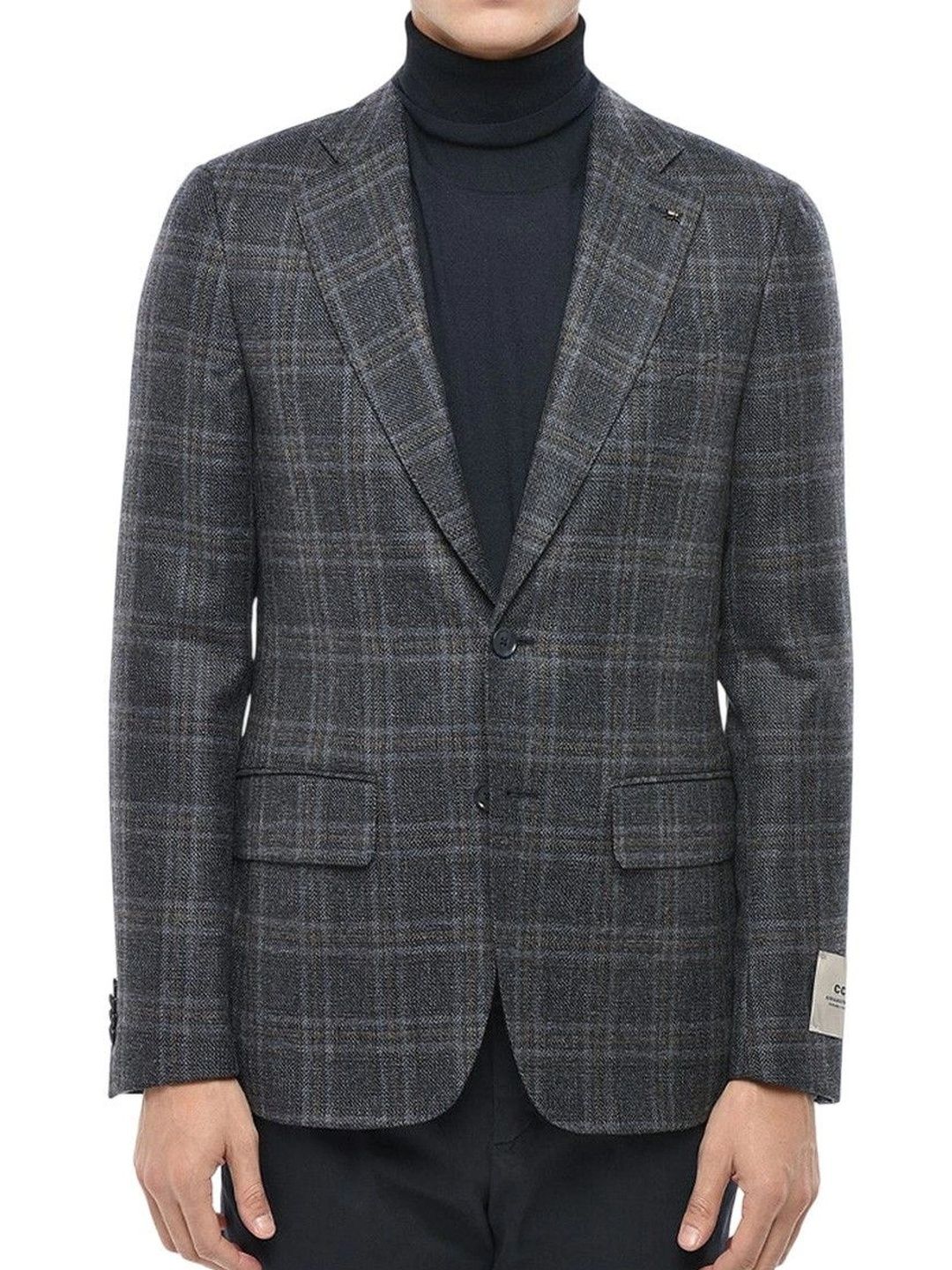 Corneliani Charcoal Grey Plaid Blazer-picture-32