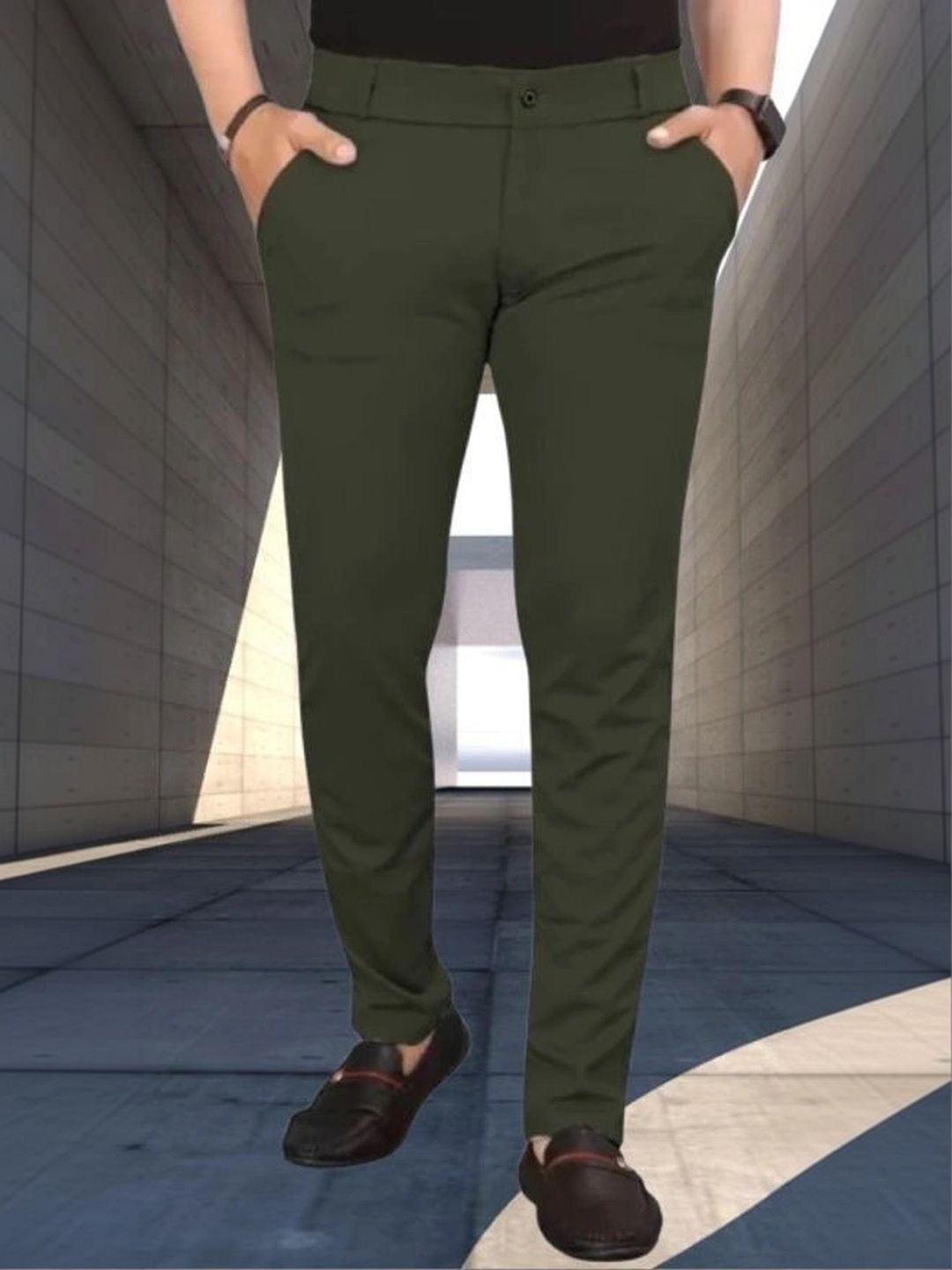 Nitya TrackP Men Smart Slim Fit Trousers-picture-50
