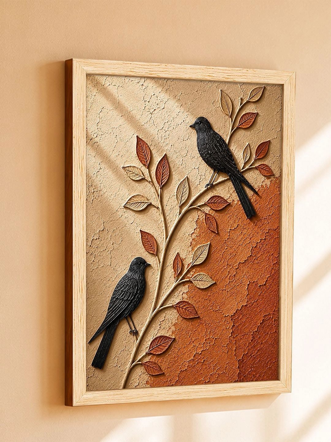 Art Street Beige Single Piece MDF Birds and Animals Wall Paintings-picture-29