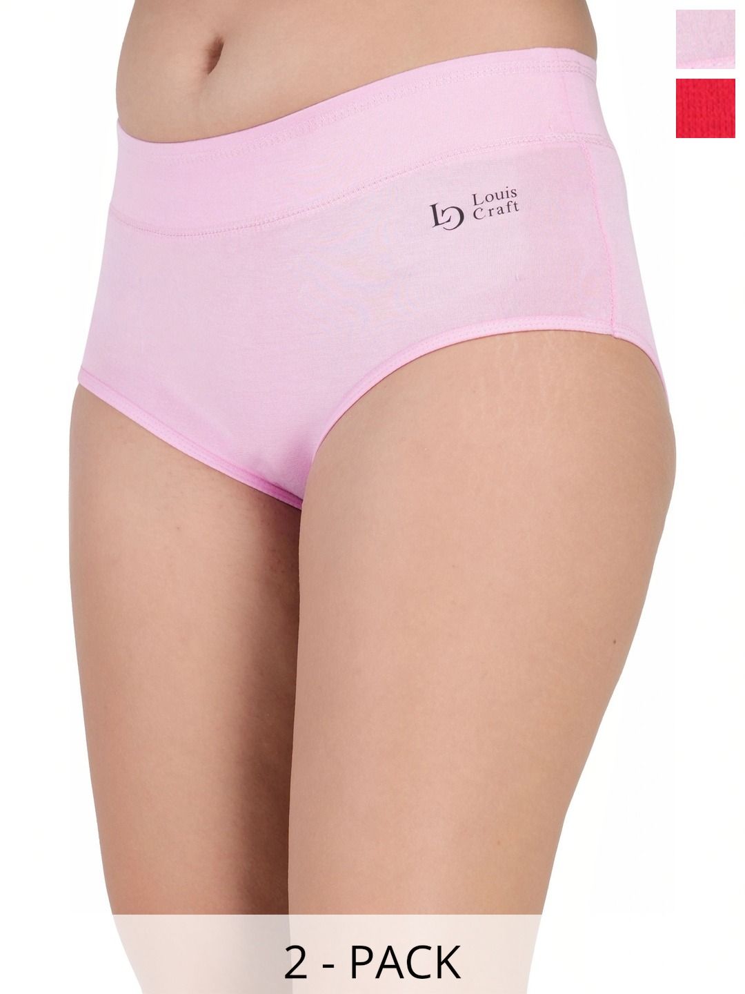 Bebron Women Pack of 2 Assorted Basic Briefs-picture-24