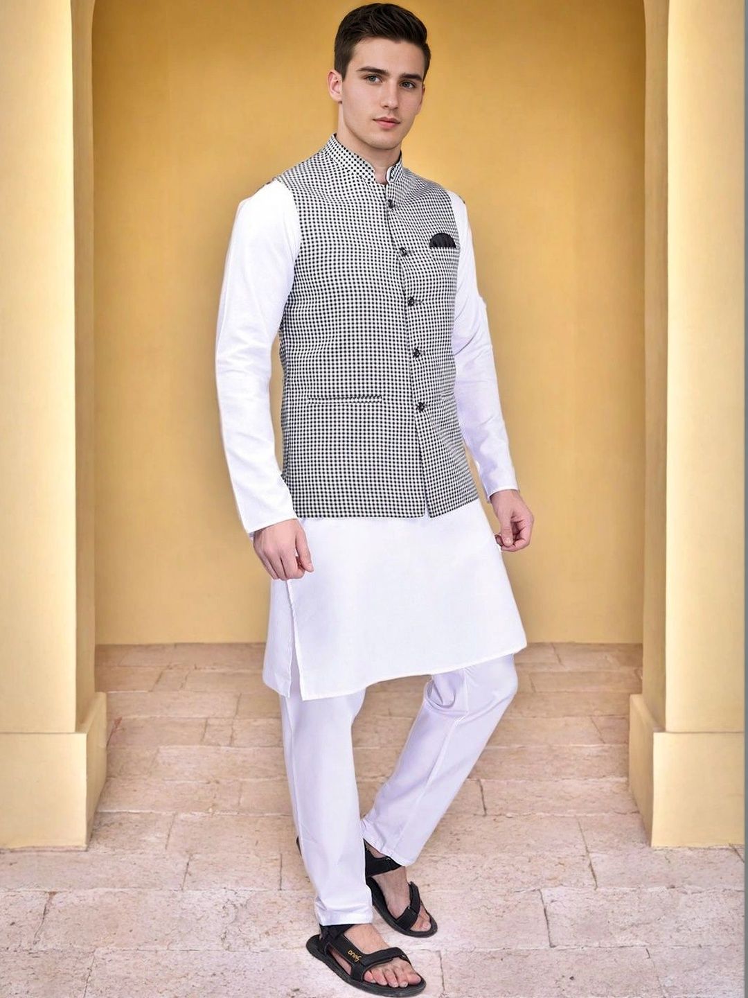 Moda Rapido Men Regular Pure Cotton Kurta with Pyjamas-picture-34
