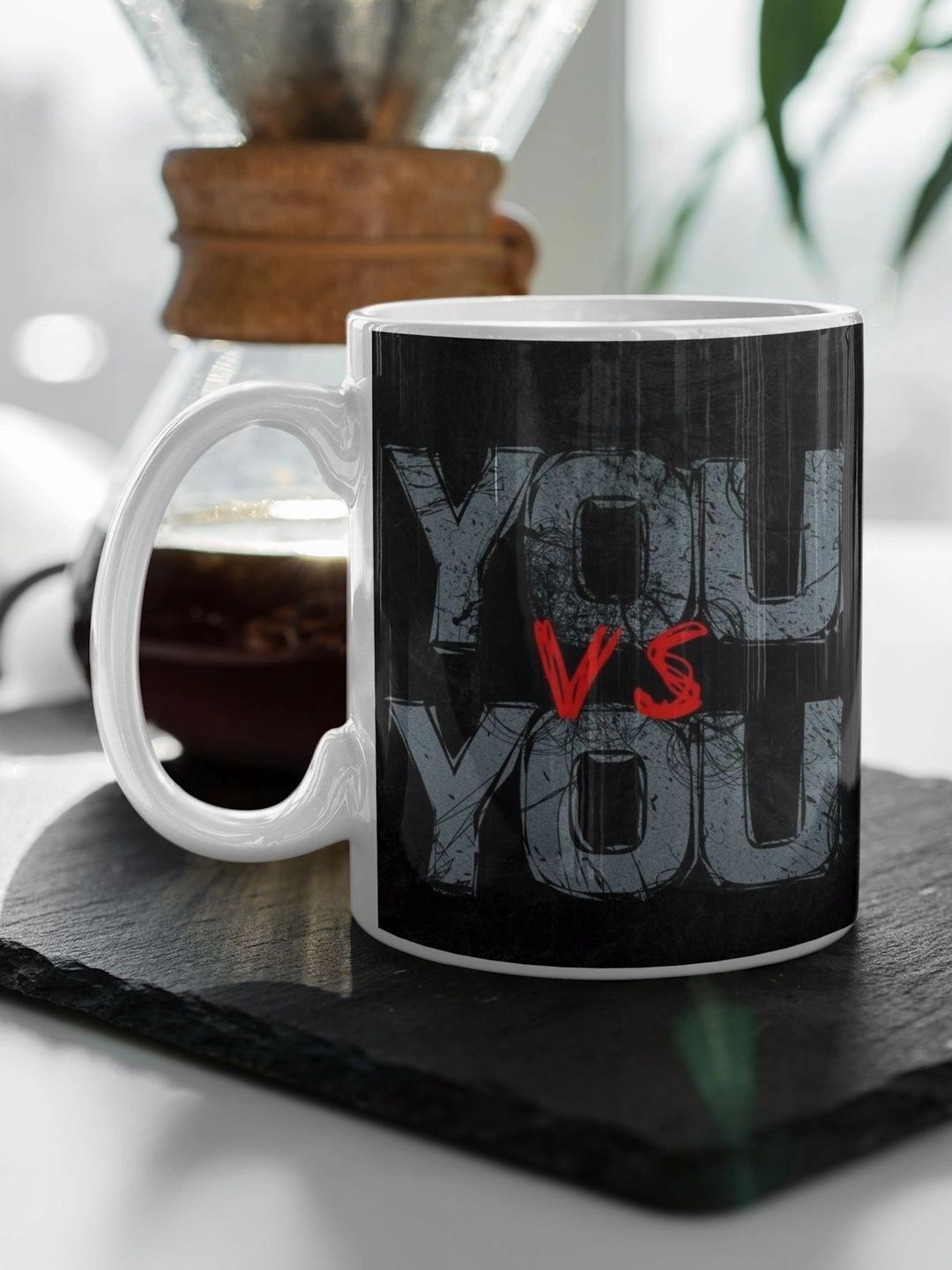 TAJNAN White & Black Printed Ceramic Transparent Mugs Set of Cups and Mugs-image-43