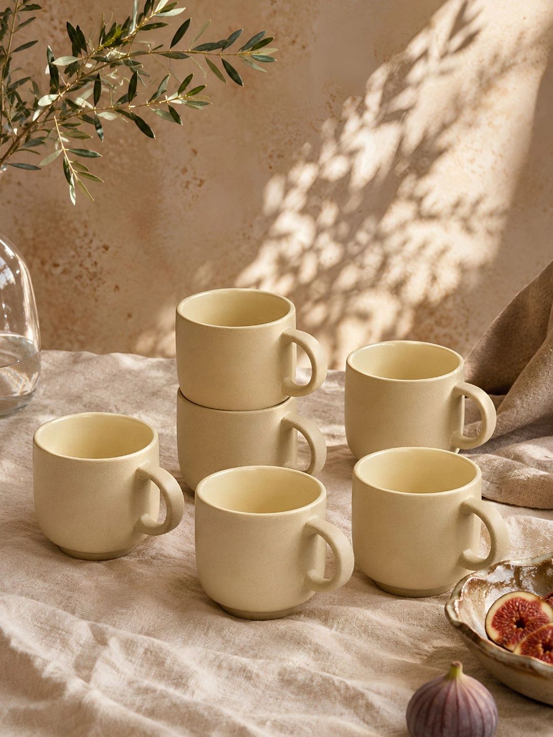 Vola Global LLP Cream-Coloured Porcelain Cups Set of Cups and Mugs-image-25