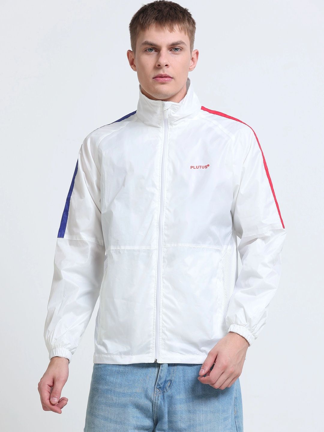 Plutus Men Colourblocked Windcheater Woven Jacket-picture-50