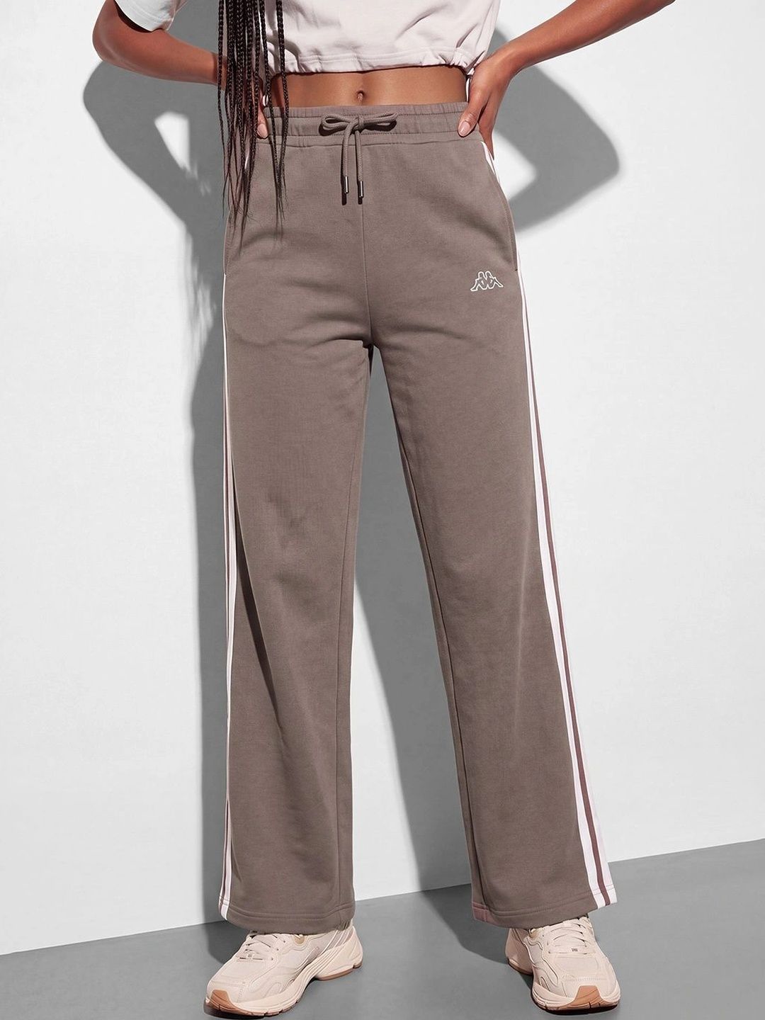 Kappa Women Regular Fit Brand Logo Training Track Pants-picture-31