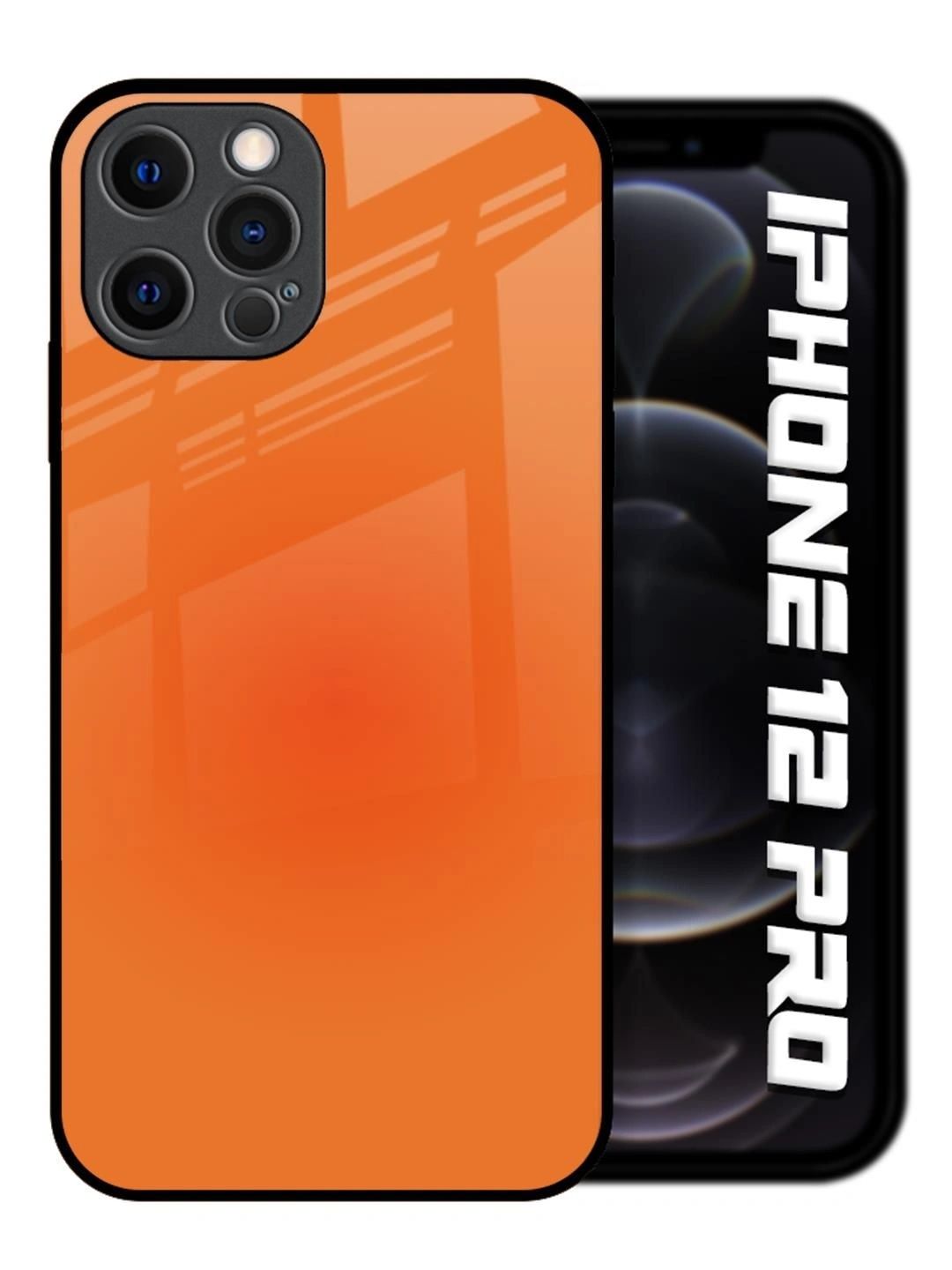 QRIOH Solid Printed iPhone 12 Pro Back Case Mobile Accessories-picture-31