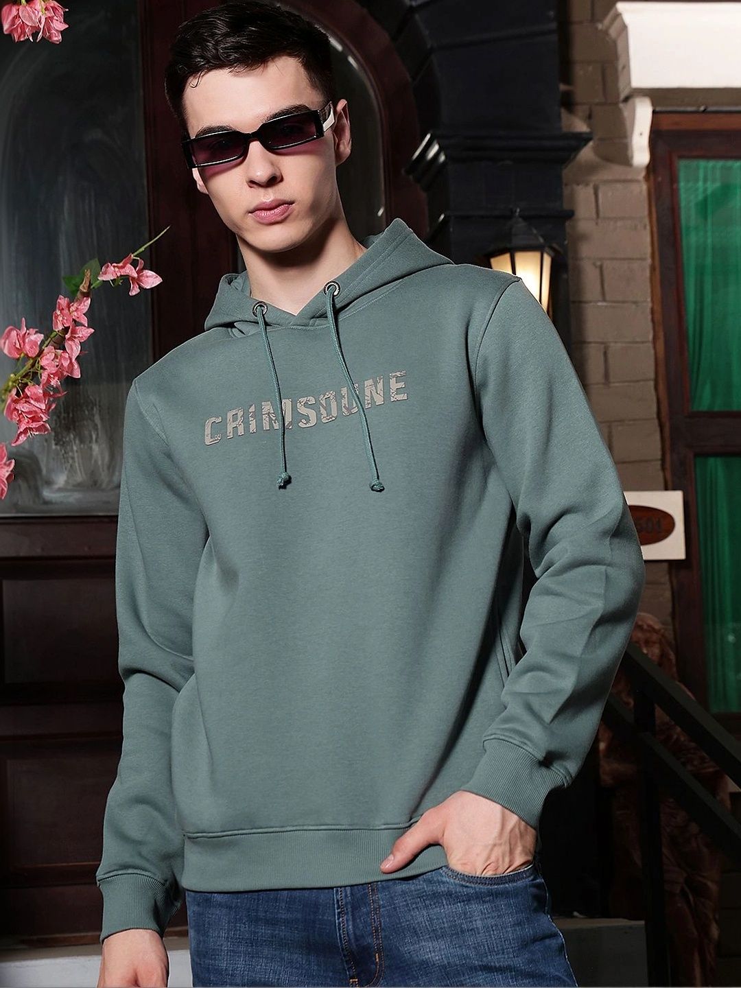 Crimsoune Club Men Printed Hooded Sweatshirt-picture-29