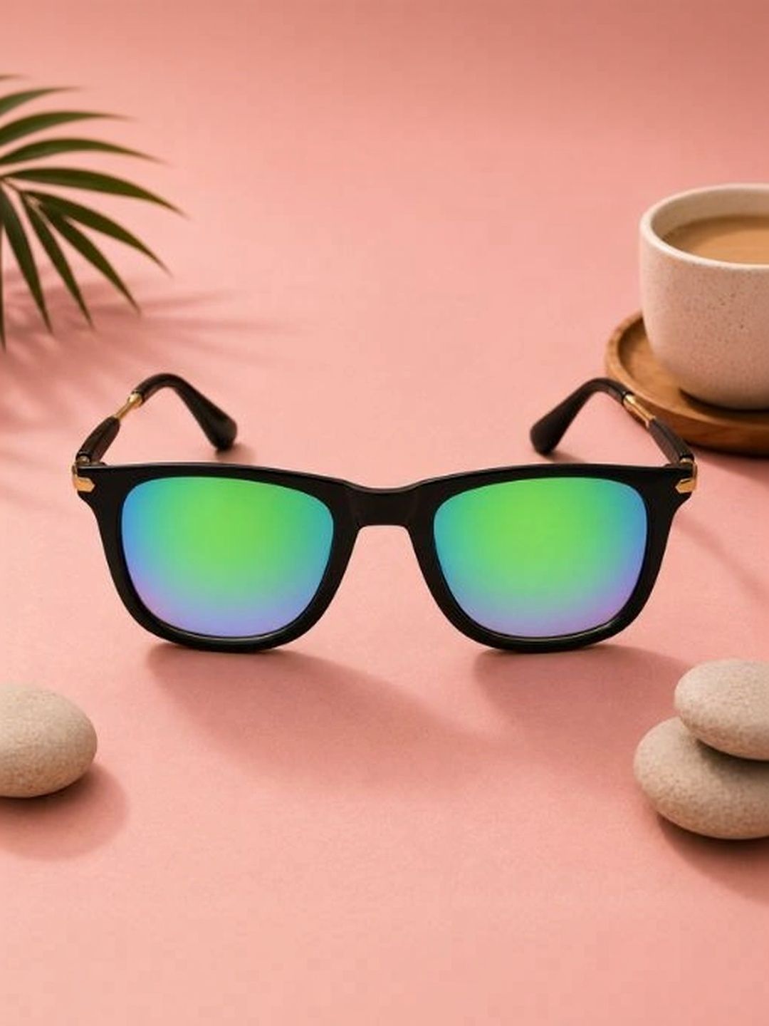 Roadster Unisex Green Lens & Black Square Sunglasses with-picture-18
