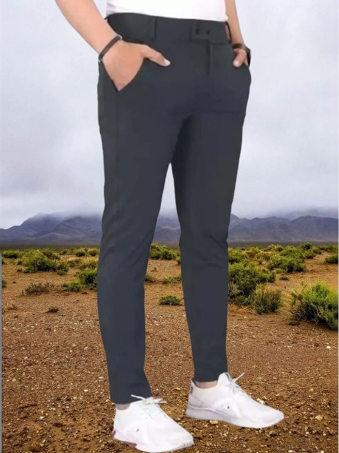 Nitya TrackP Men Smart Slim Fit Trousers-picture-19