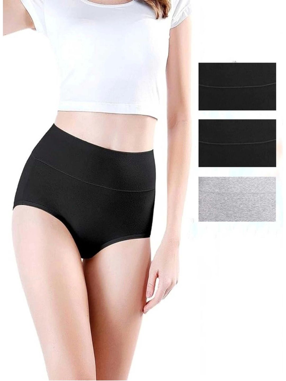 Bebron Women Pack of 3 Assorted Cotton Basic Briefs-picture-27