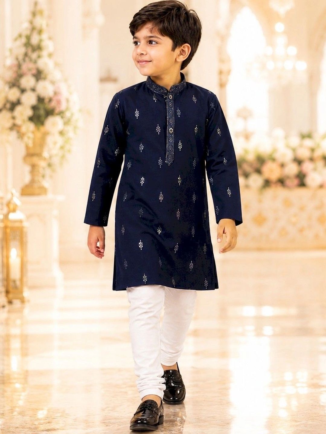 Sparklepop Boys Ethnic Motifs Regular Kurta with Churidar-picture-43