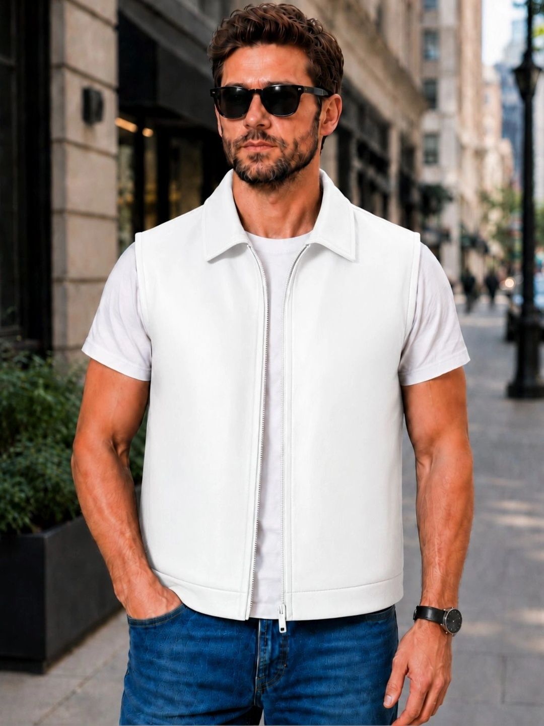 Raxedo Men Leather Training or Gym Jacket-picture-15
