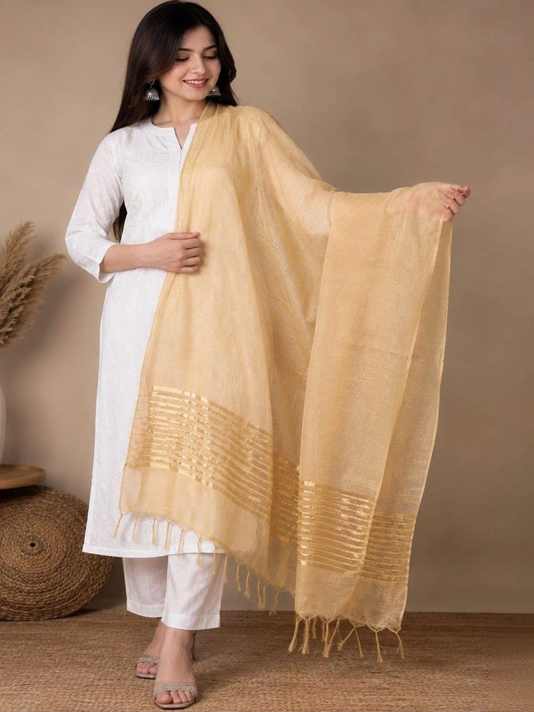 SAHINA DUPATTA Woven Design Dupatta-picture-40