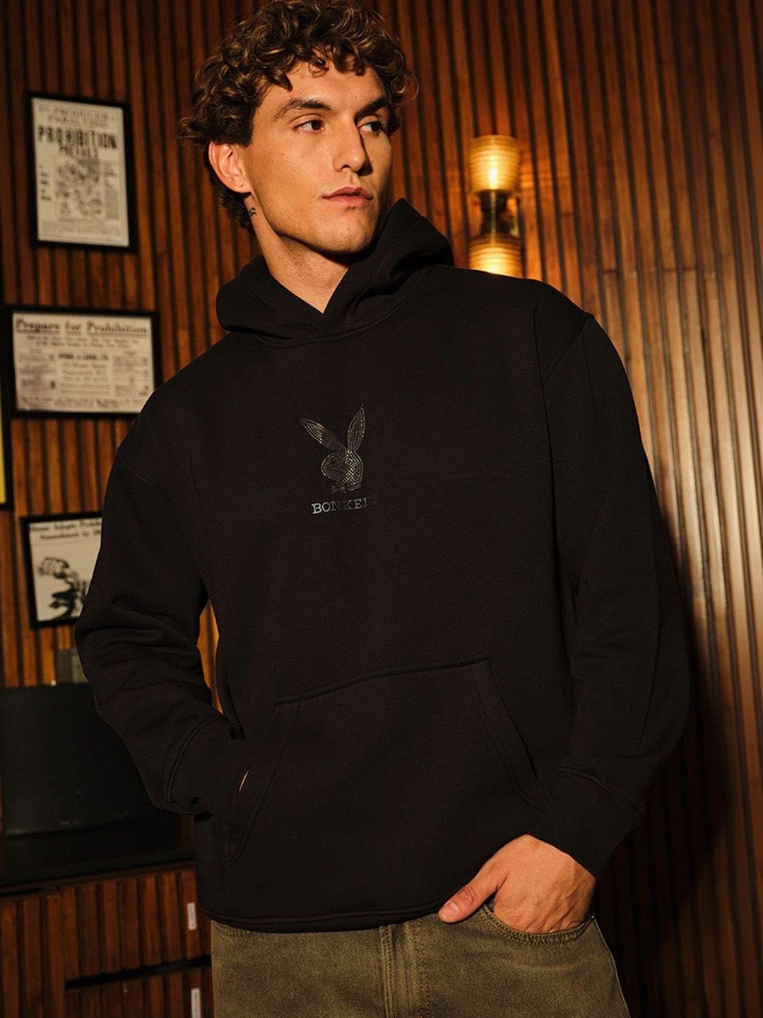 Bonkers Corner Men Printed Hooded Sweatshirt-picture-34