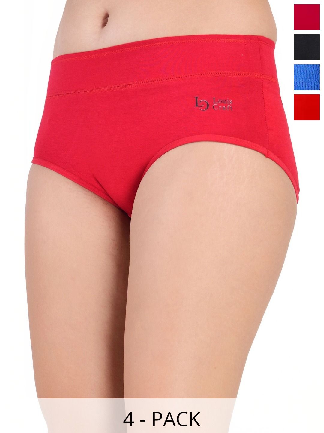 Bebron Women Pack of 4 Assorted Basic Briefs-picture-49