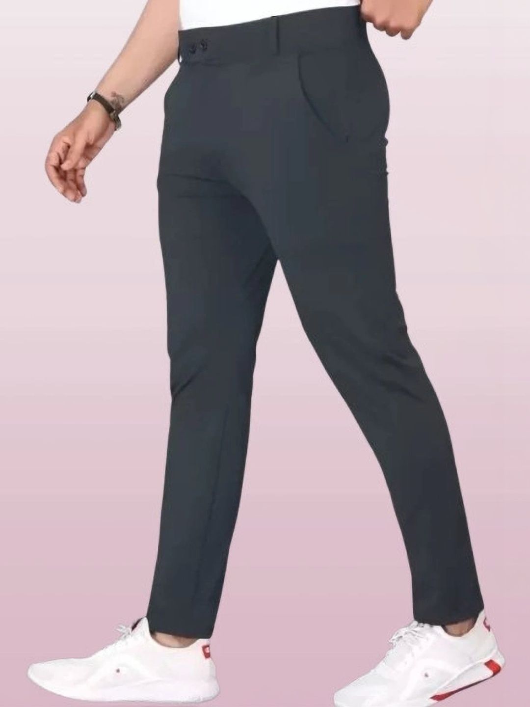 Nitya TrackP Men Smart Slim Fit Trousers-picture-47