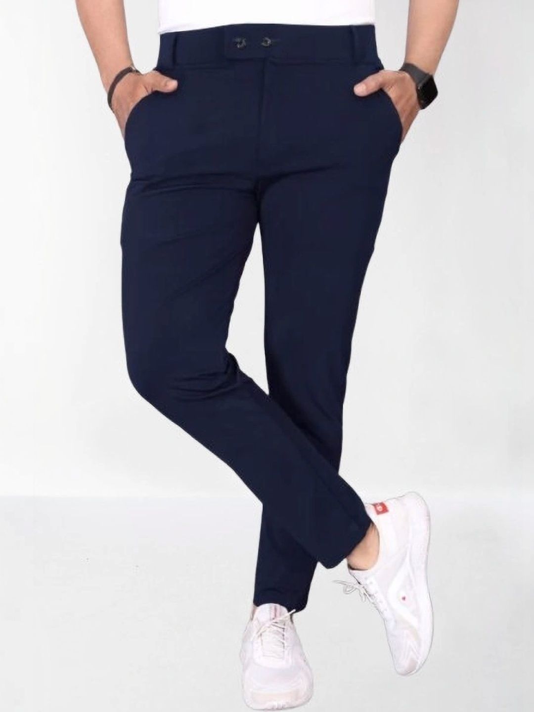 Nitya TrackP Men Smart Slim Fit Trousers-picture-38