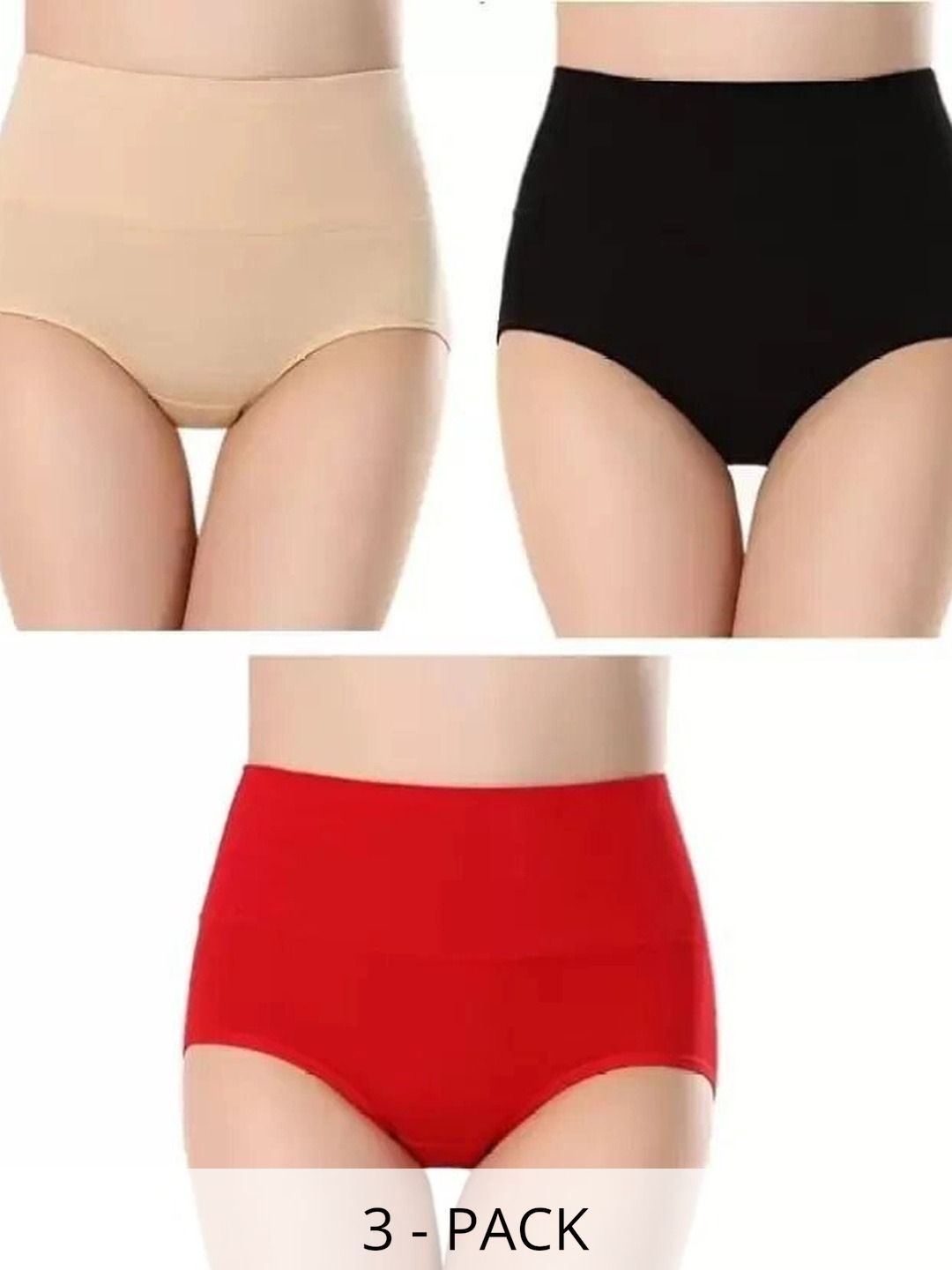 Bebron Women Pack of 3 Assorted Basic Briefs-picture-28