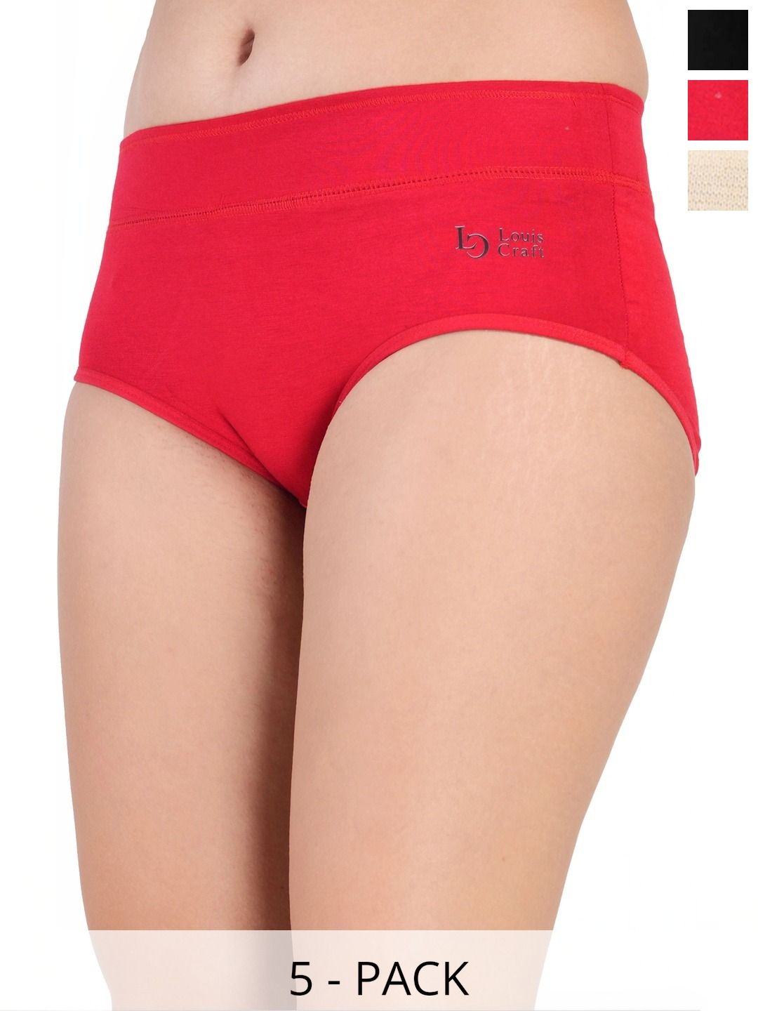 Bebron Women Pack of 5 Assorted Basic Briefs-picture-17