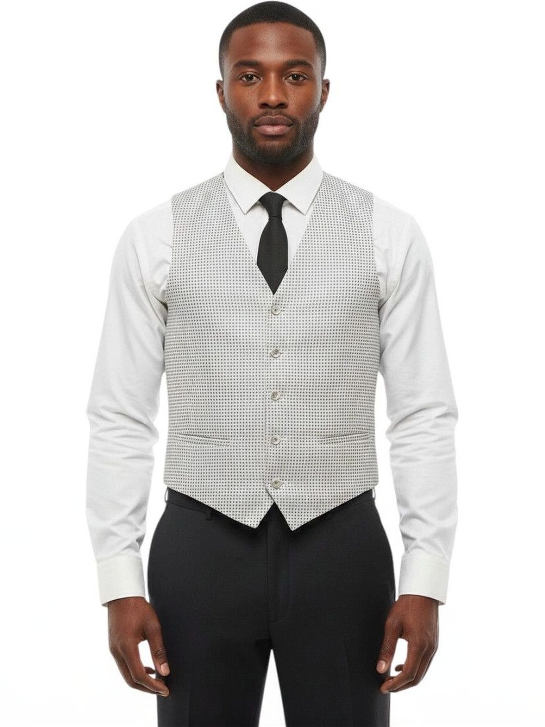 Corneliani Grey Polka Dot Waistcoat-picture-30