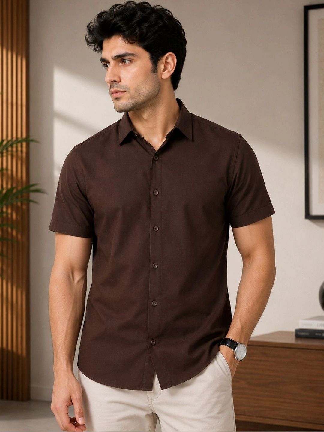 THE BIG ATTIRE Men Classic Casual Shirt-image-46