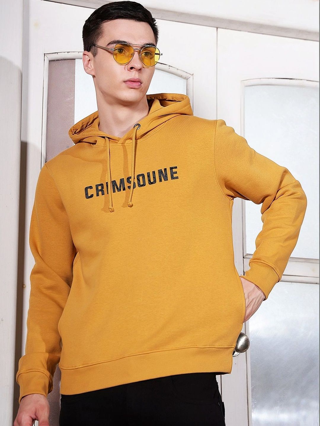 Crimsoune Club Men Printed Hooded Sweatshirt-image-25