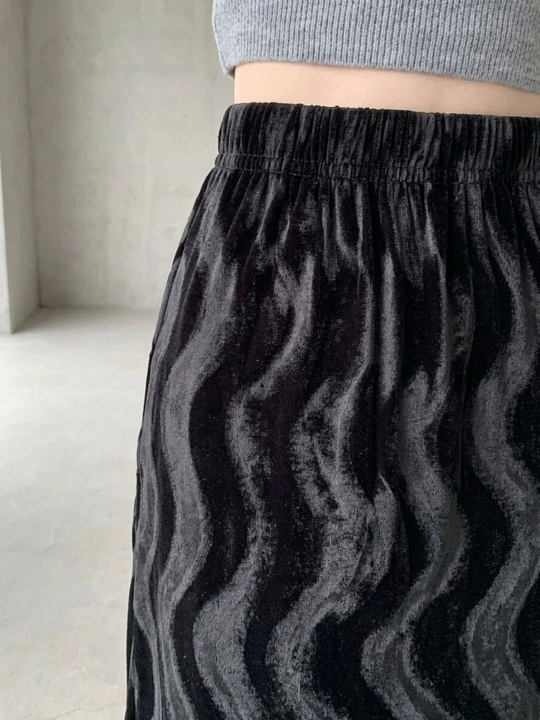 Suo Women Abstract Midi A-Line Skirt-picture-10