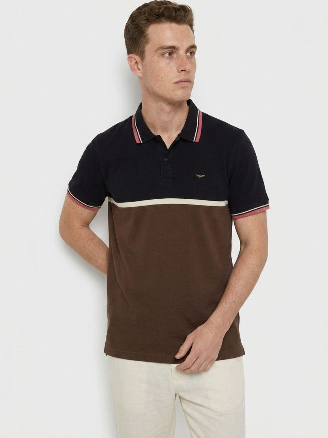Park Avenue Men Colourblocked Polo Collar Slim Fit T-shirt-picture-38