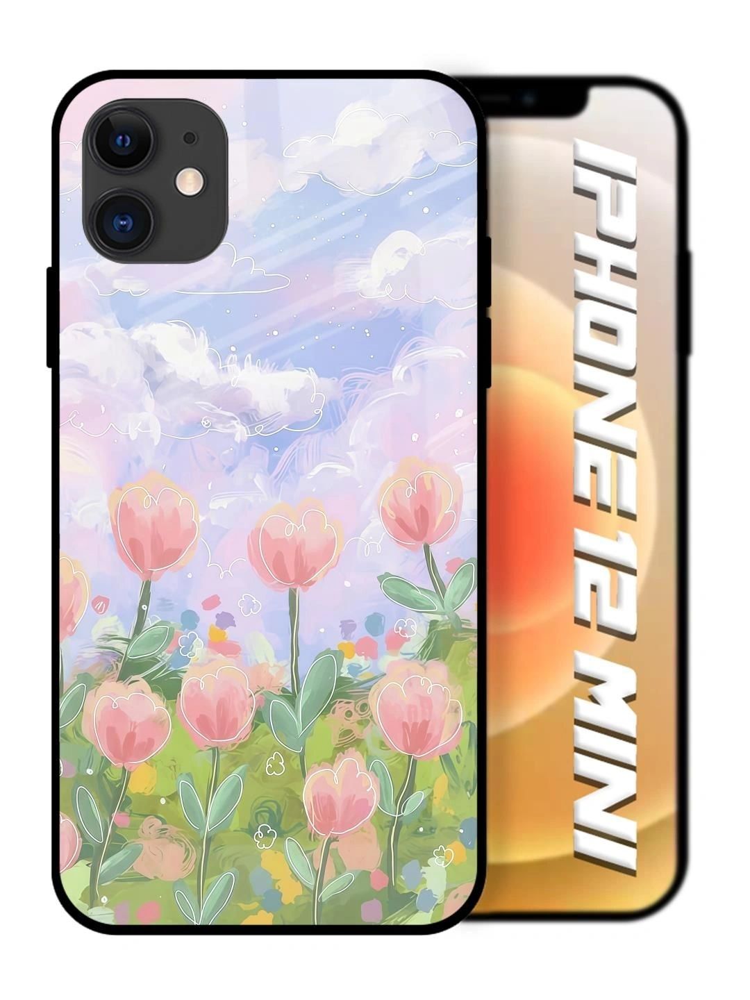 QRIOH Floral Printed iPhone 12 Mini Back Case Mobile Accessories-picture-14