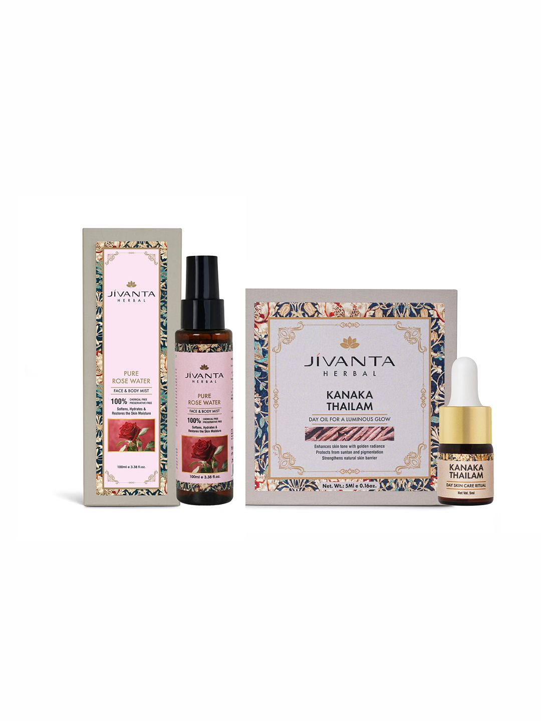 Jivanta Herbal Pack Of 2 Pure Rose Water 100ml & Kanaka Thailam 5ml-picture-15
