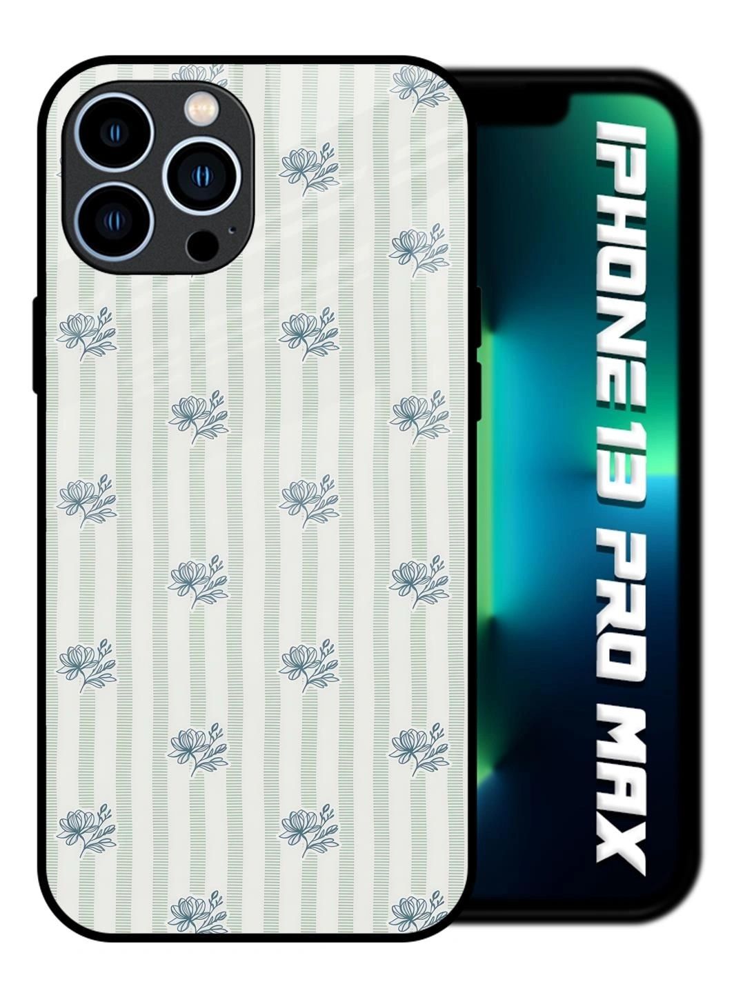 QRIOH Floral Printed iPhone 13 Pro Max Back Case Mobile Accessories-picture-57