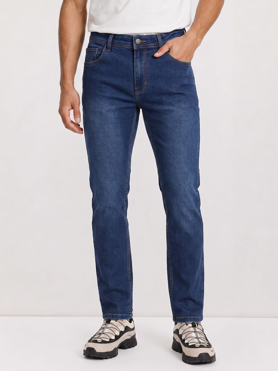 The Roadster Life Co. Men Slim Fit Light Fade Stretchable Jeans-picture-30