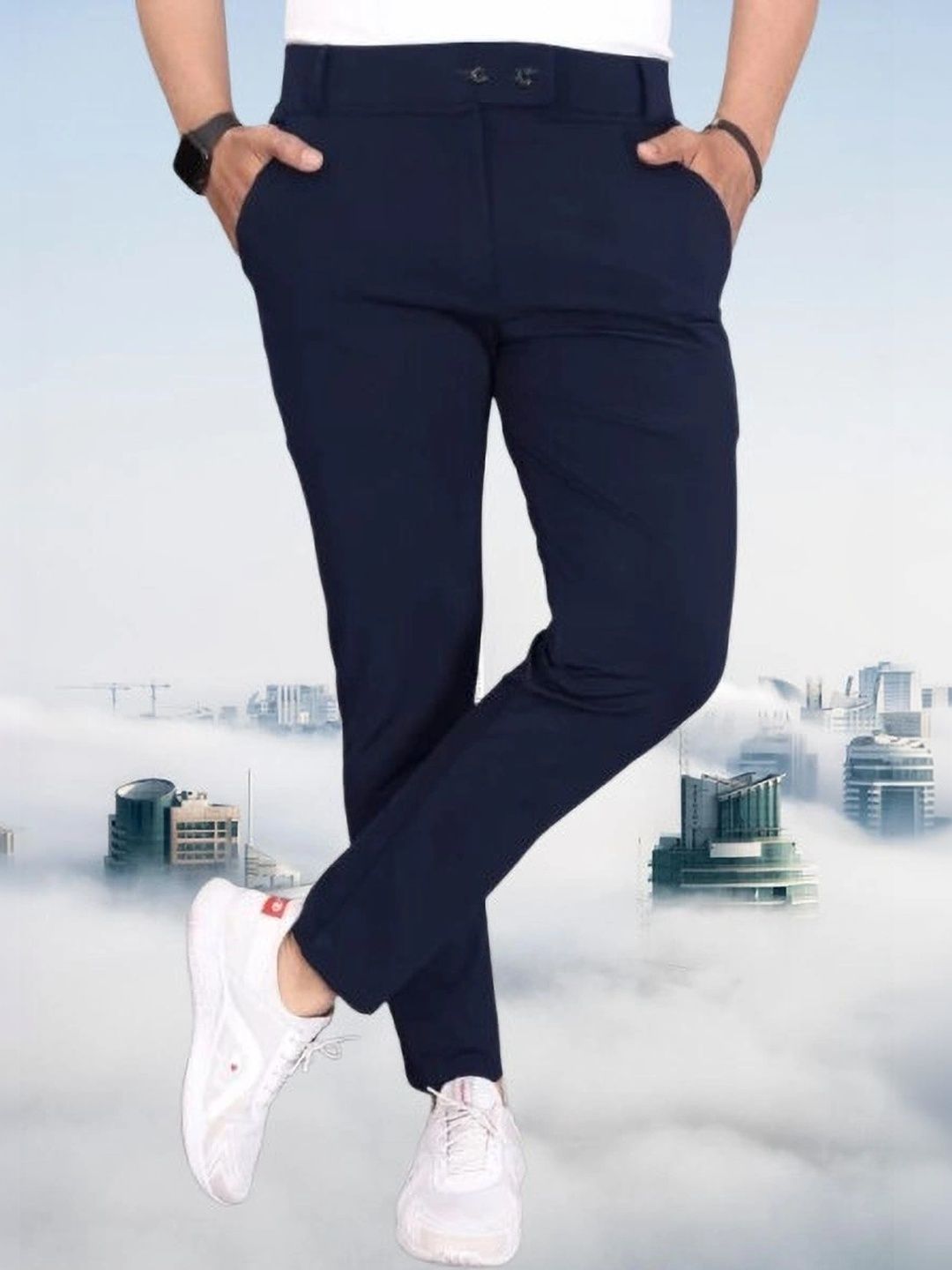 Nitya TrackP Men Smart Slim Fit Trousers-picture-18